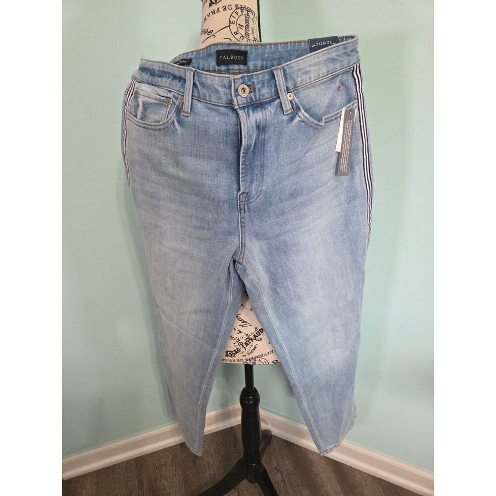 Talbots Modern 10 Blue Denim High Waist Modern Ankle Jeans new with tags